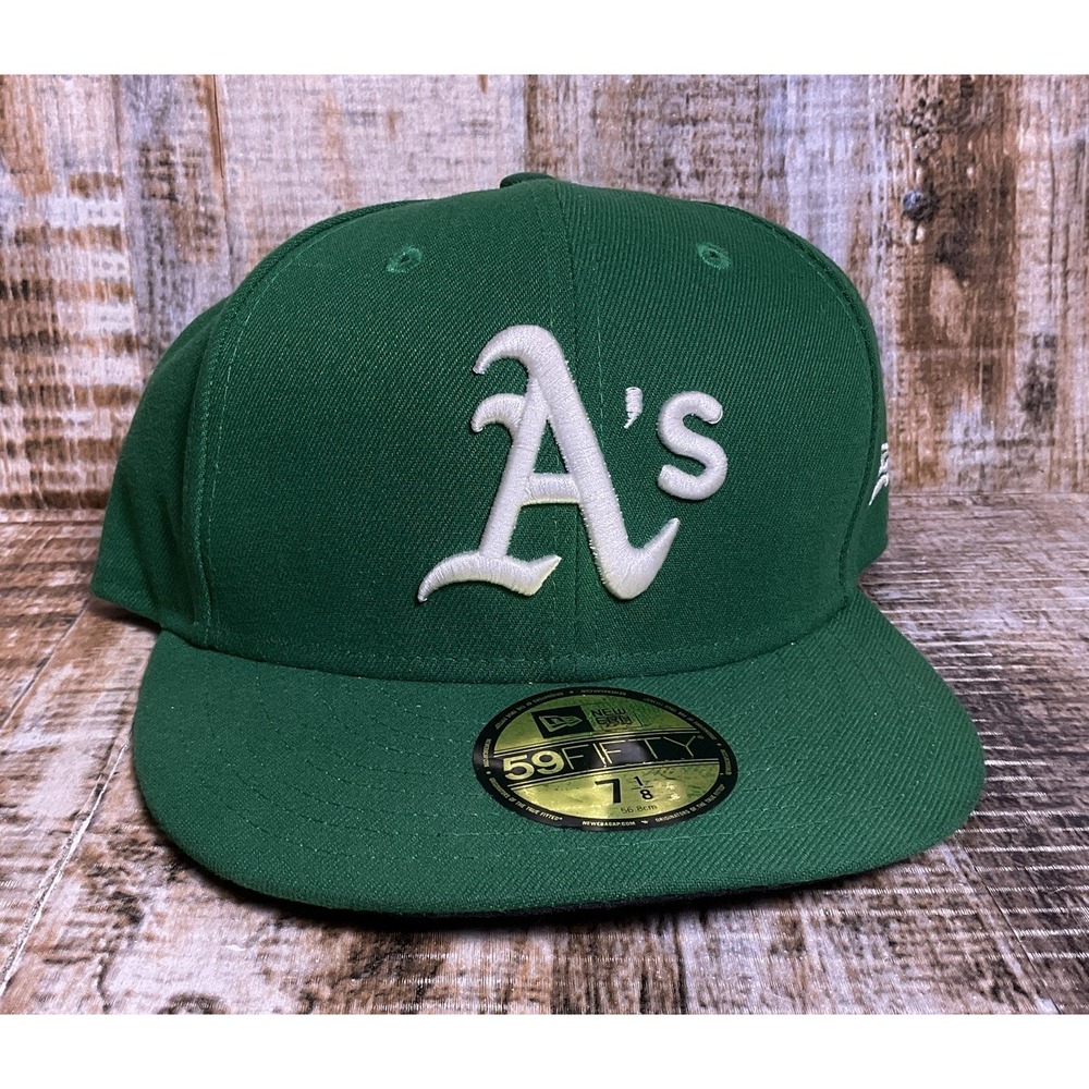 New Era 59FIFTY Oakland Athletics Fitted Cap Green MLB Size 7 1/8